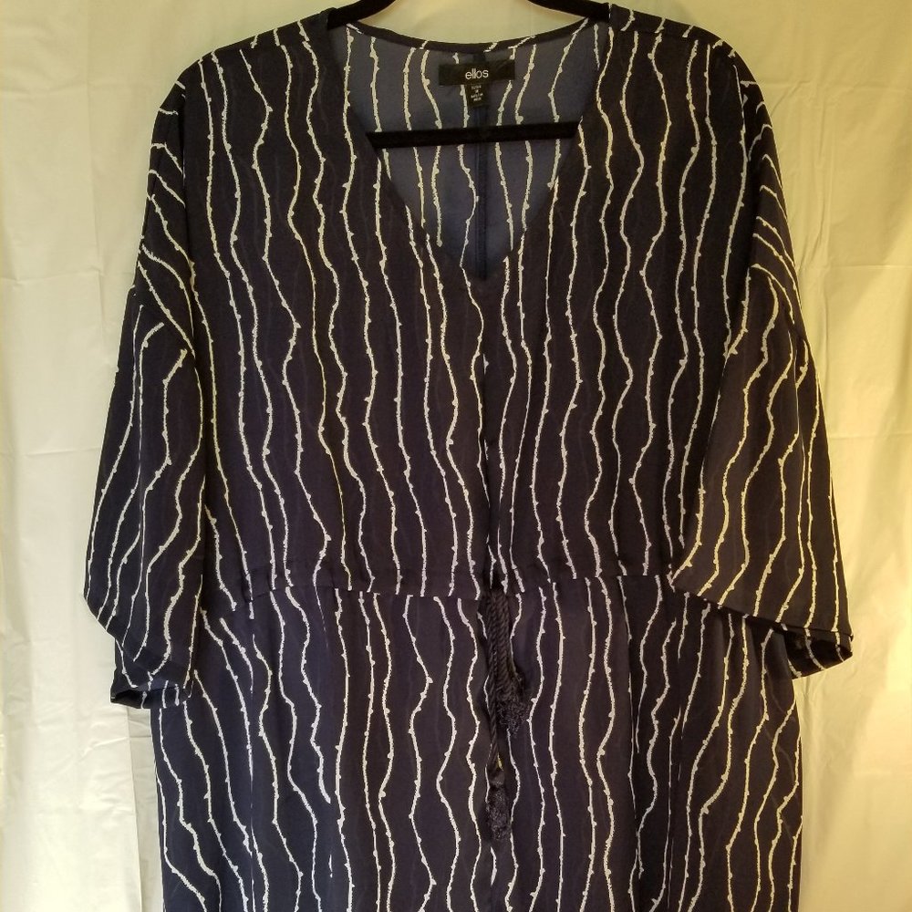 Ellos Sheer printed tunic 1X